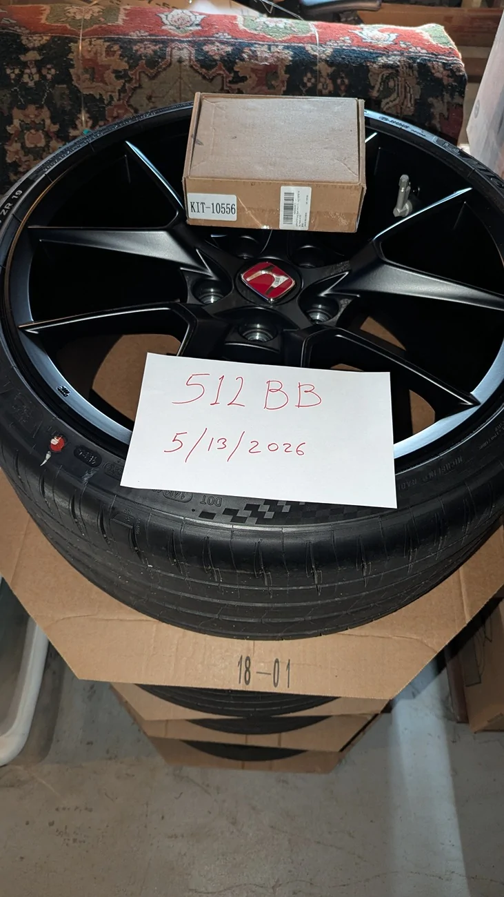 11th Gen Honda Civic 4Sale: 2025 Honda Civic Type R FL5 – Full Original Wheels/Tires/Center Caps/Lugs 512BB