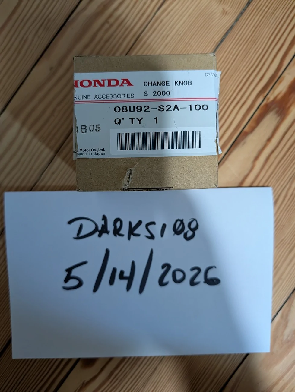 11th Gen Honda Civic S2000 Shift Knob, JDM FL5 Shift Boot, Overland Designs DE5 Console PXL_20260514_180817456