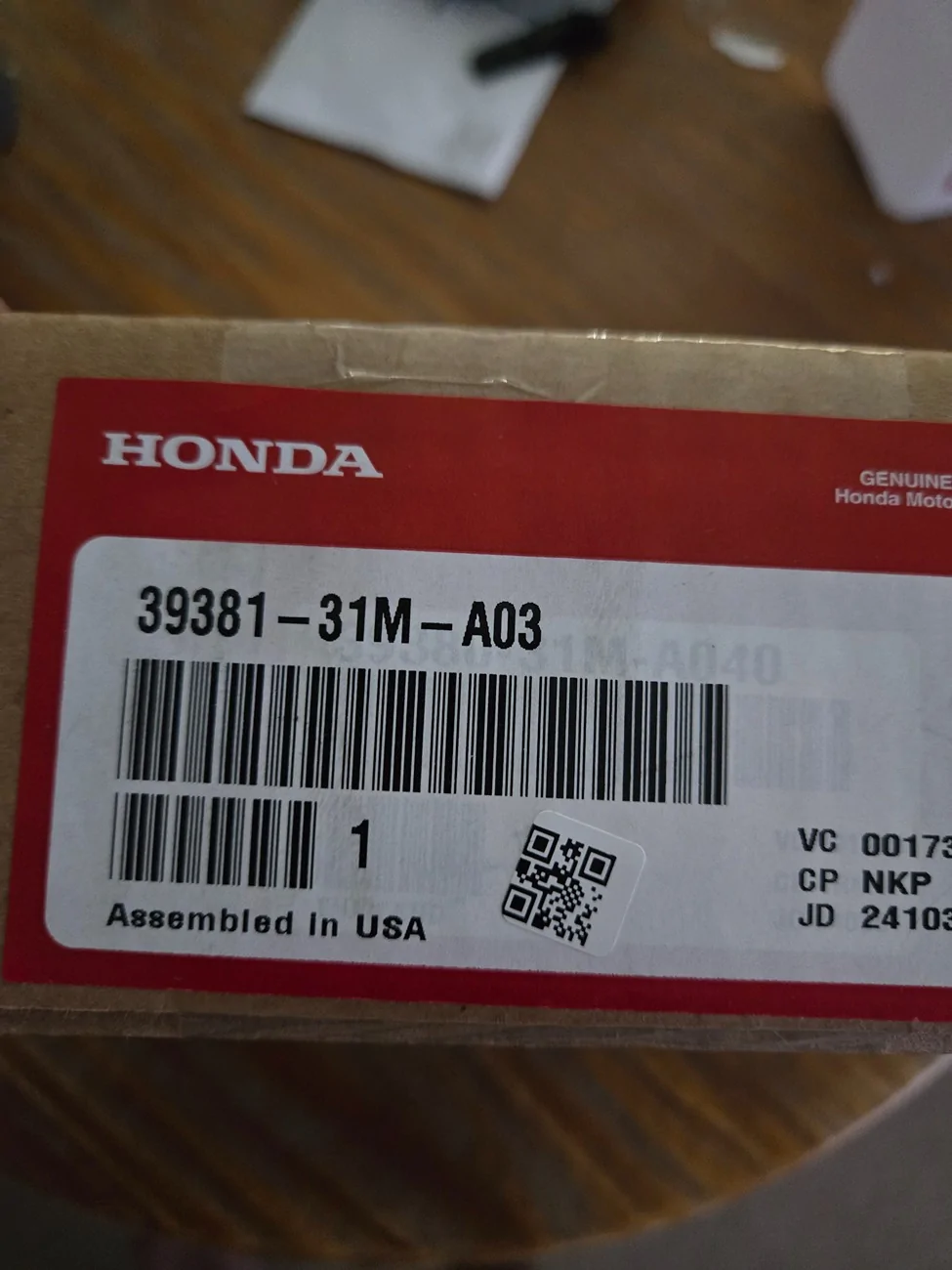 11th Gen Honda Civic SOLD ITS ADS module 39381-31M-A03 20260519_170122
