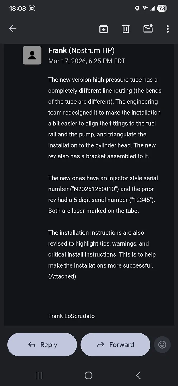11th Gen Honda Civic Full-Race High Pressure Fuel Line replacement Screenshot_20260525_180859_Gmail