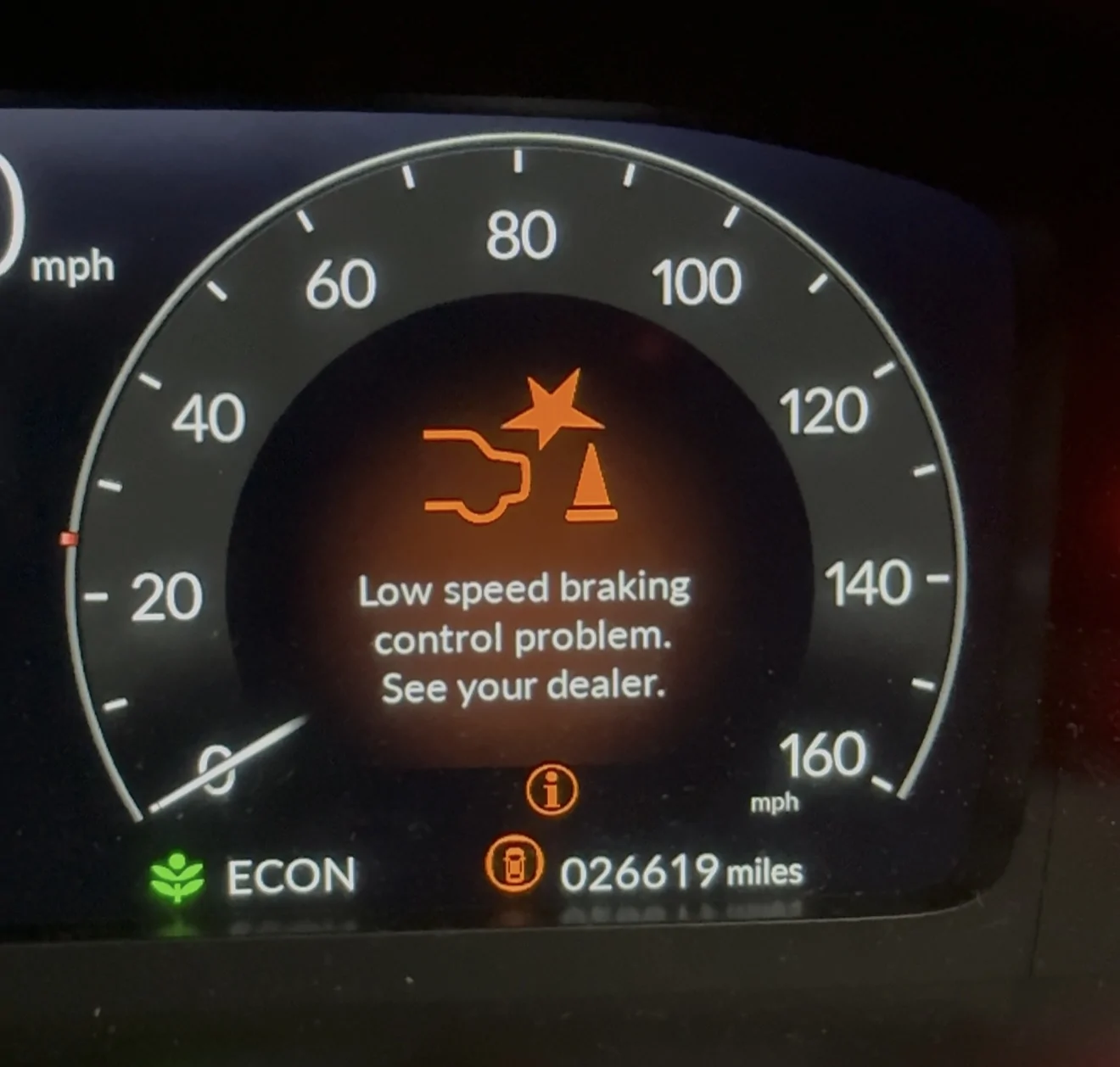 11th Gen Honda Civic 2023 Civic Touring – Intermittent Brake System / Low Speed Braking / Parking Sensor Warnings IMG_5592