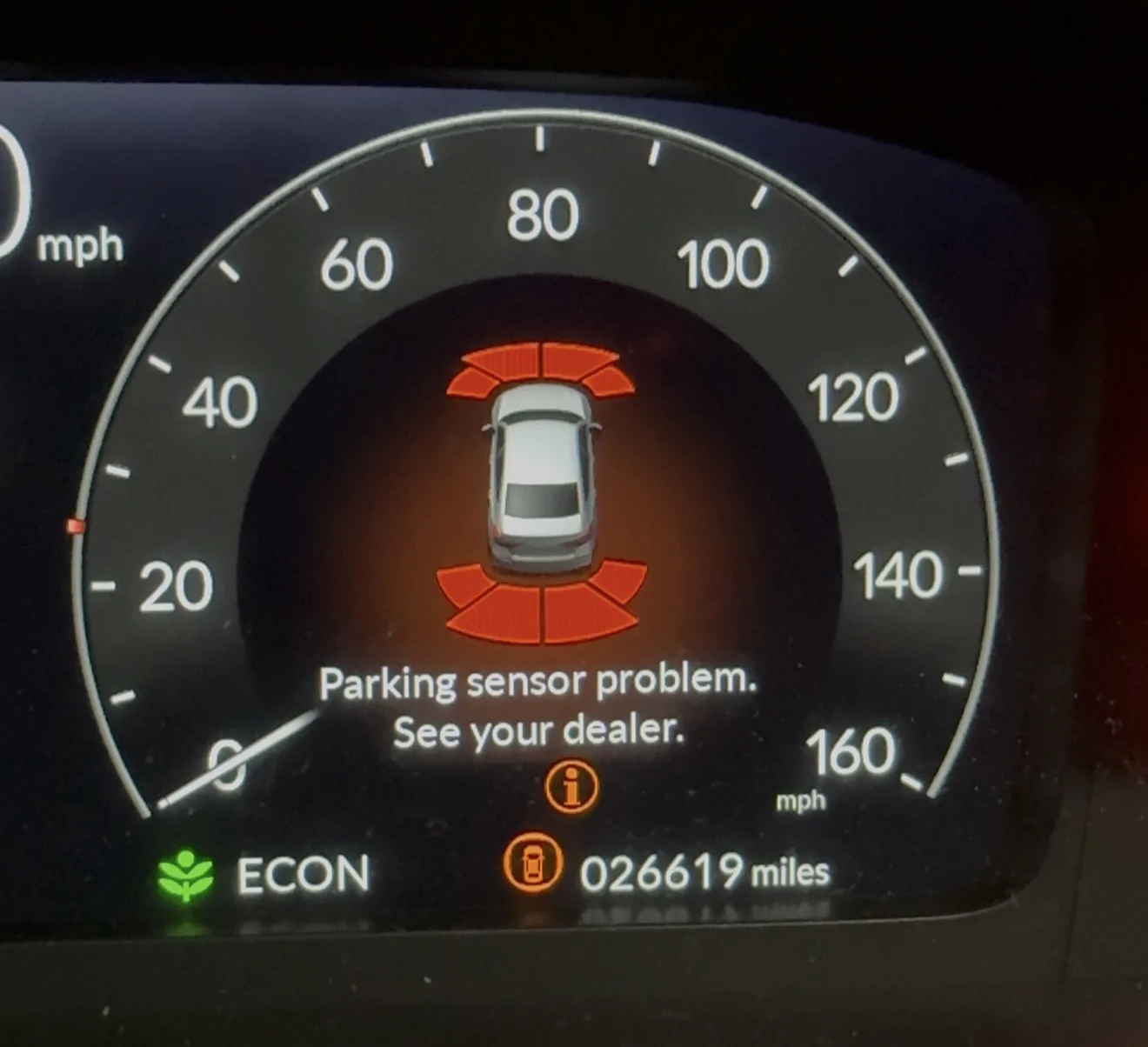11th Gen Honda Civic 2023 Civic Touring – Intermittent Brake System / Low Speed Braking / Parking Sensor Warnings IMG_5593