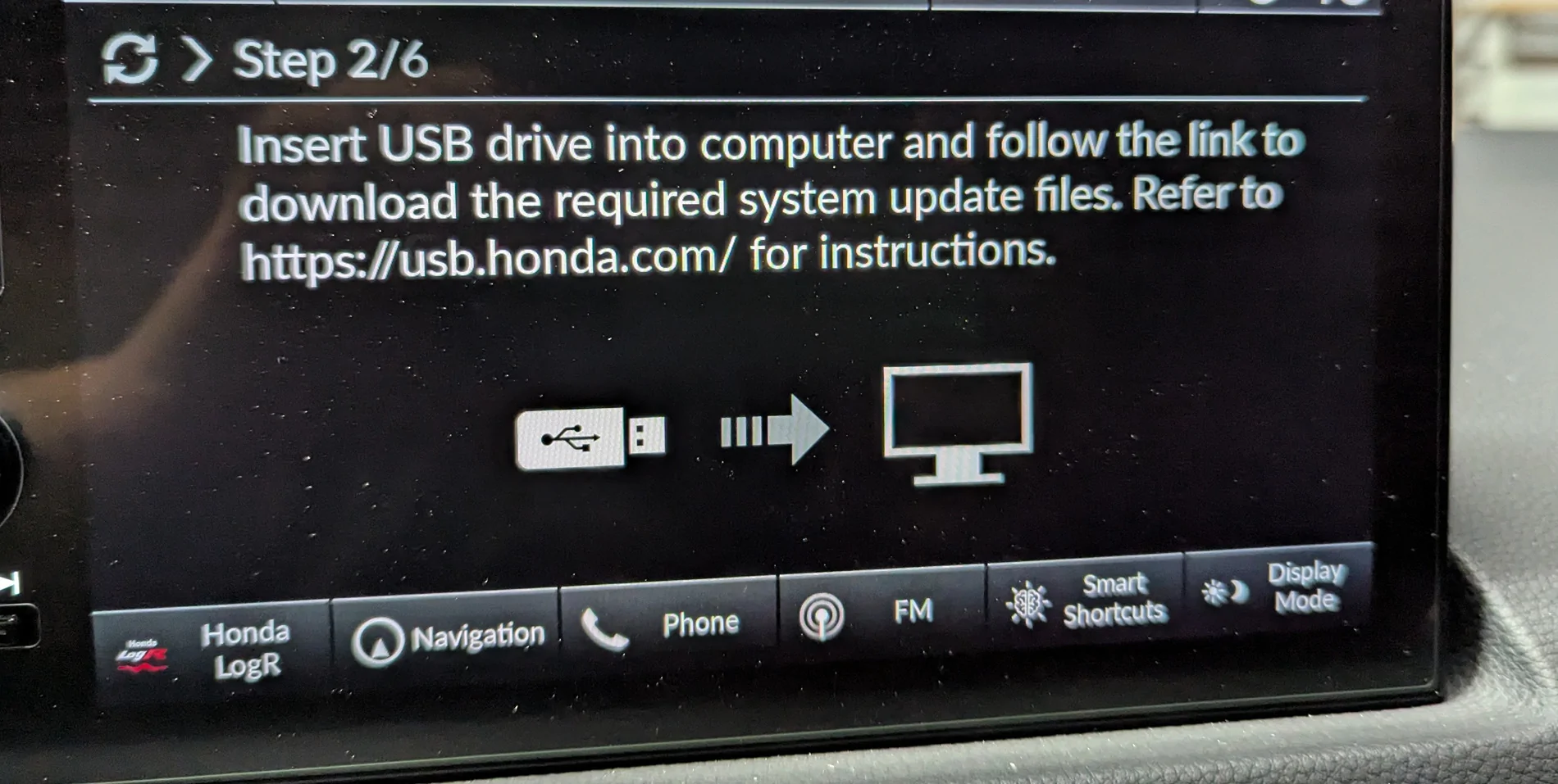 11th Gen Honda Civic Current infotainment software version? Update issues Step2