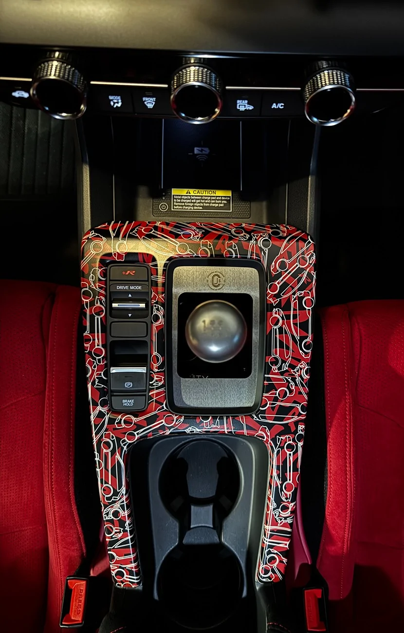 11th Gen Honda Civic Wrapped the shift surround IMG_7582