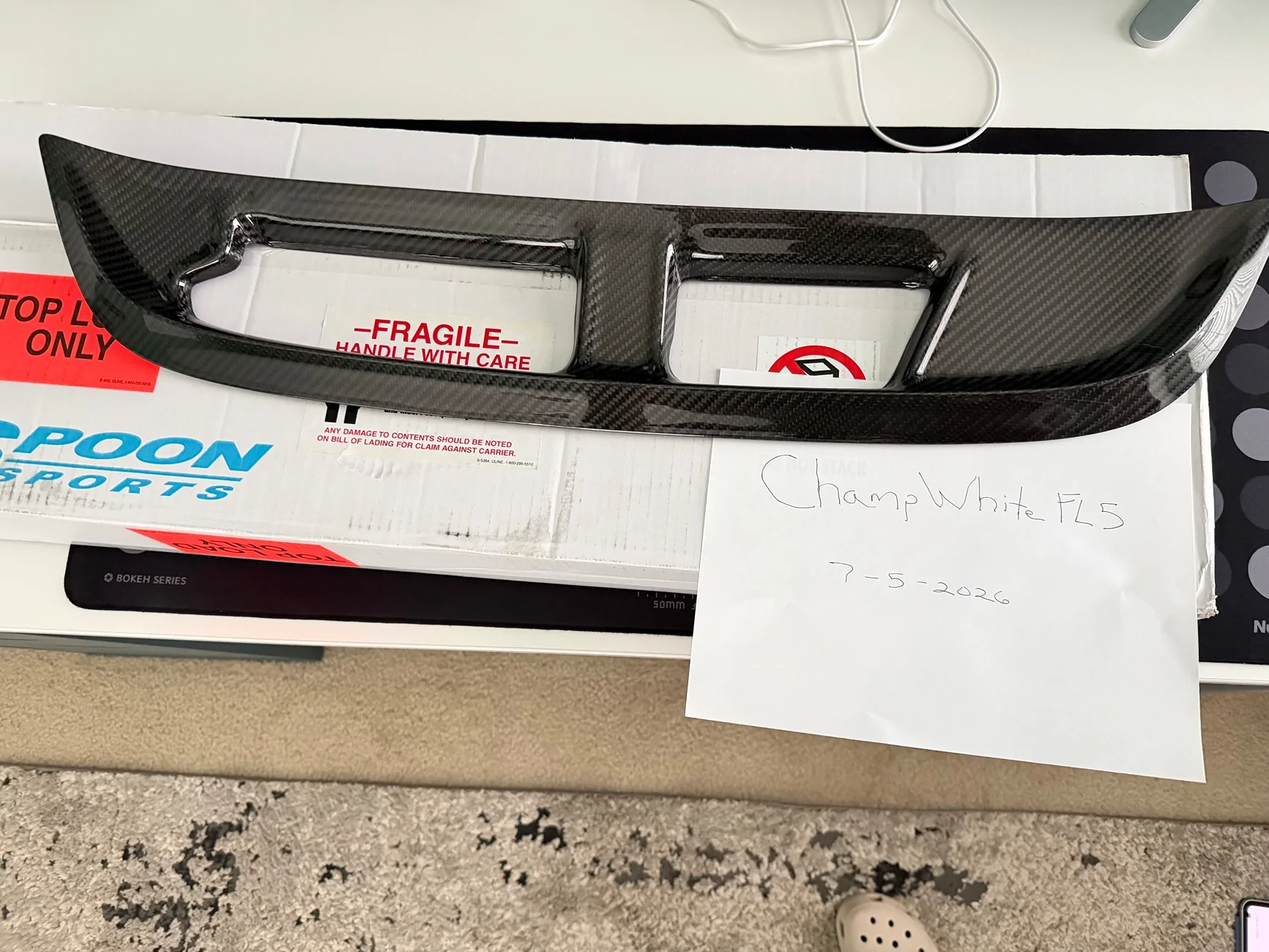 11th Gen Honda Civic Spoon Carbon Bonnet Vent FL5 IMG_0691