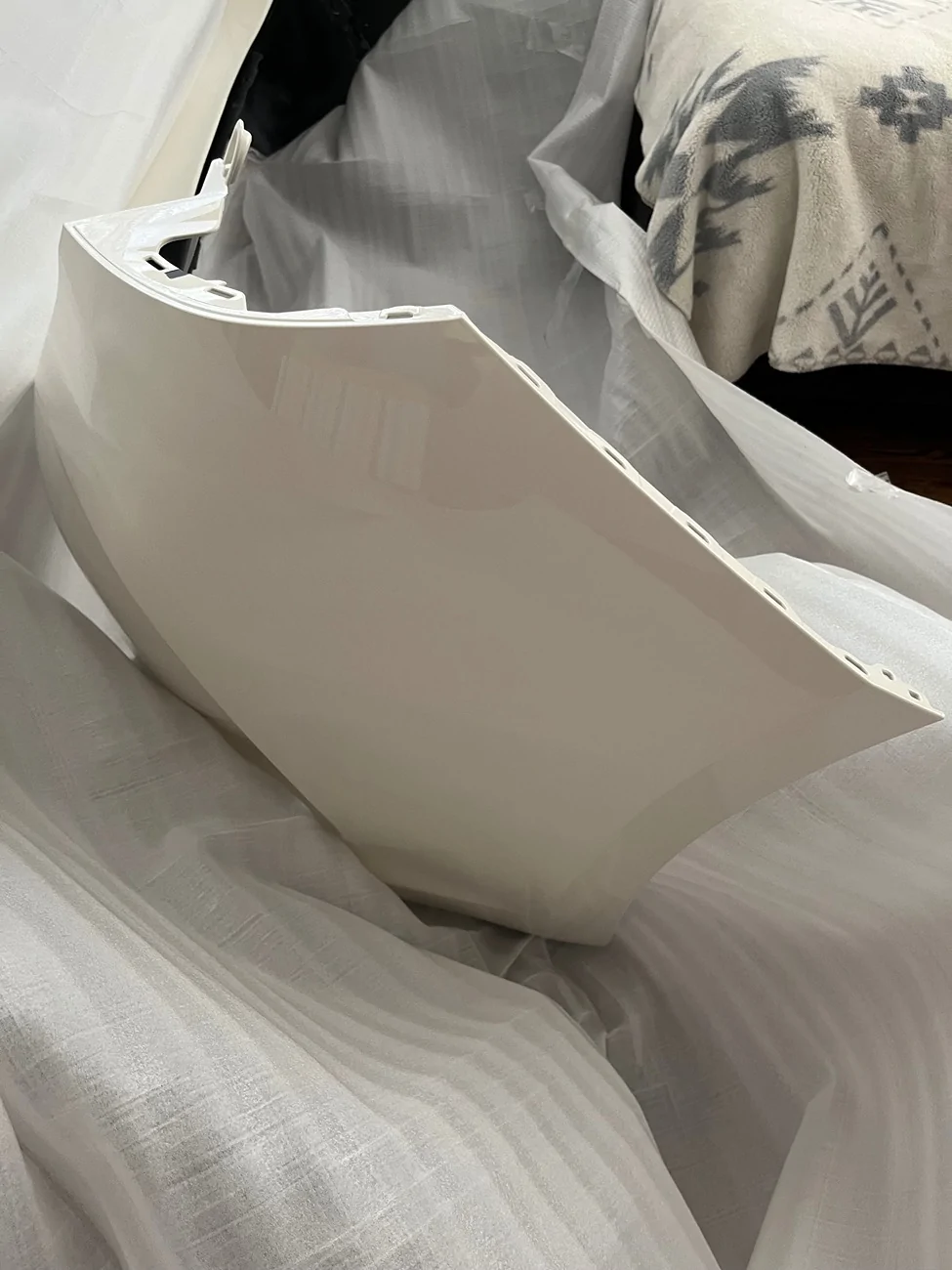 11th Gen Honda Civic OEM Pre-painted rear bumper in championship white IMG_0874