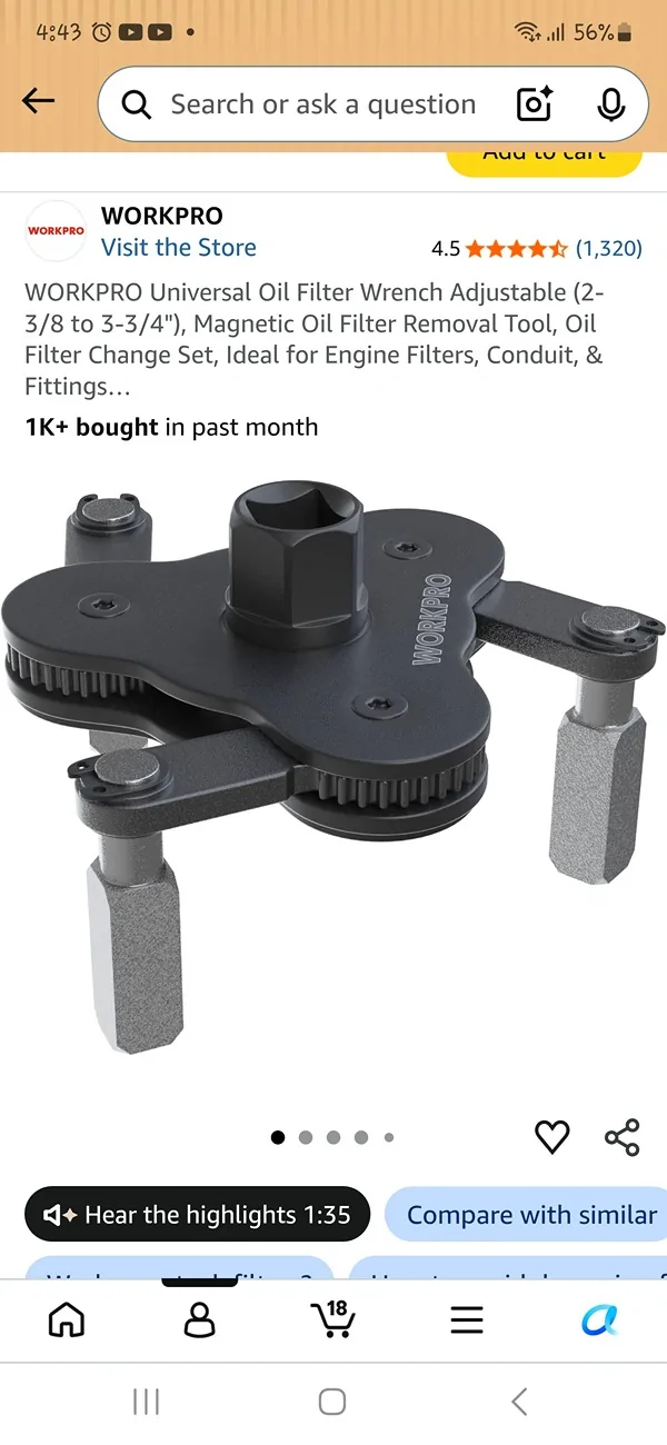 11th Gen Honda Civic RTA Filter tool? Screenshot_20260818_044322_Amazon Shopping