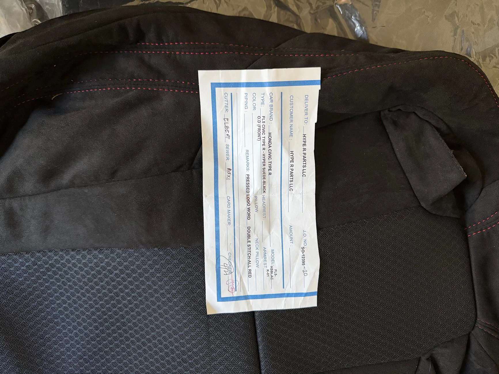 11th Gen Honda Civic HYPE-R suede seat covers (black) IMG_3051