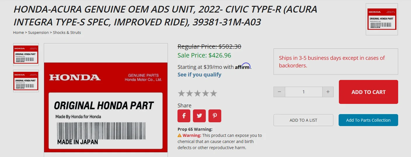 11th Gen Honda Civic Help with identifying ITS ADS. 1787167111717-o0
