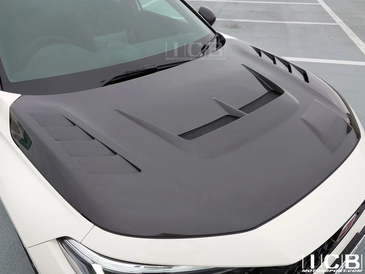 11th Gen Honda Civic My First Molding Hood/ICB Motorsports experience first-molding-super-aero-vented-hood-fl5-civic-type-r-2022-frp-carbon-frp-with-kevlar-carbon-