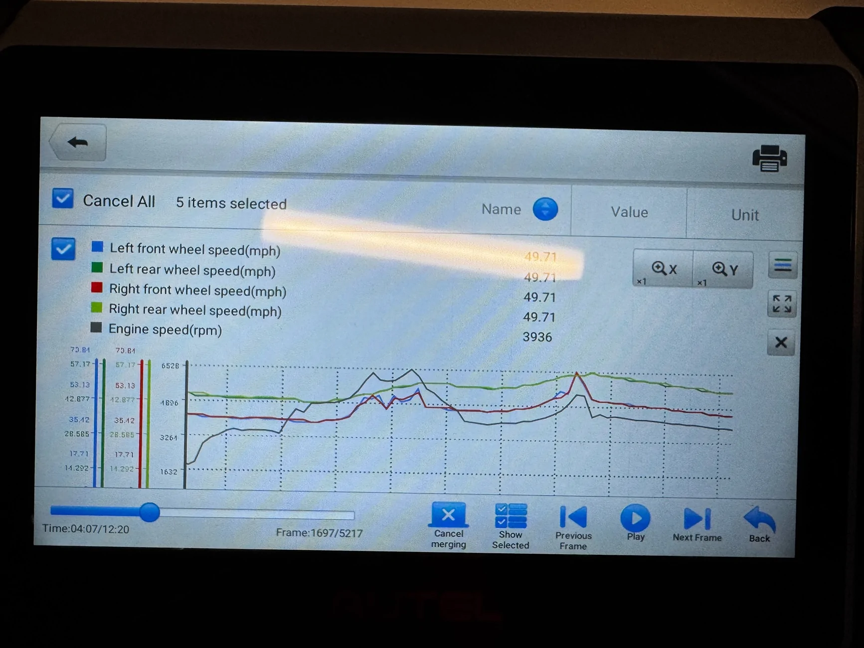 11th Gen Honda Civic Do these logs show that I need a new wheel/abs speed sensor? lost traction - hydroplan