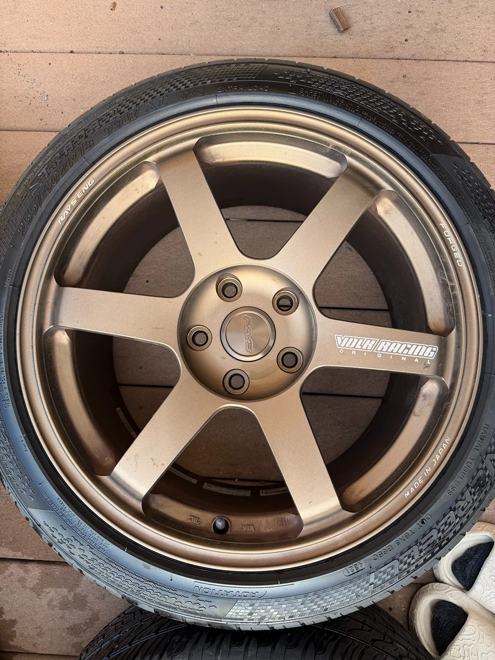 11th Gen Honda Civic Volk Racing TE37 Saga - 18x9.5 +45 5x120 - Bronze Set IMG_3584