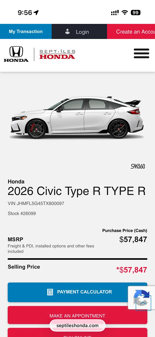 11th Gen Honda Civic Canadian dealer asked what colour Type R I want IMG_3376