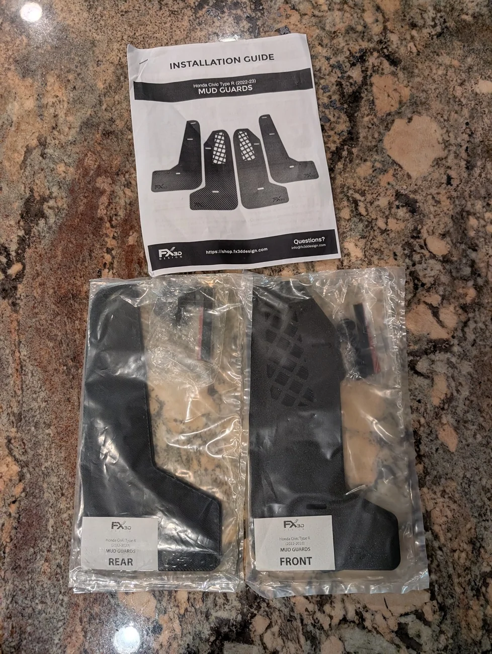 11th Gen Honda Civic FS: EBC SR11 Brake Pads, FX3D Mud Guards, & Paragon Titanium Shims PXL_20260905_143624261