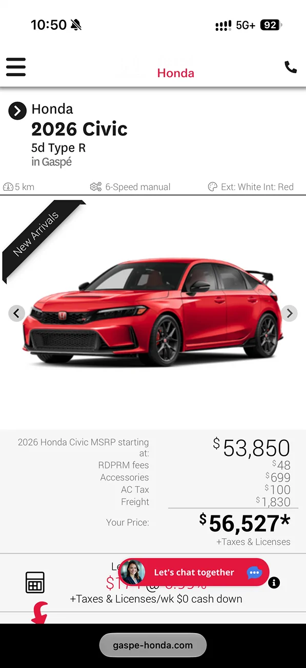 11th Gen Honda Civic Canadian dealer asked what colour Type R I want IMG_3425