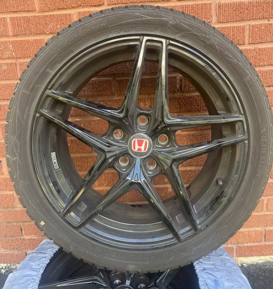 11th Gen Honda Civic FOR SALE - 18x8 Gloss Black Sparco Record Wheels + Vredestein Wintrac Pro Tires 245/40/R18 - $750 Screen Shot 2026-10-06 at 3.23.26 PM