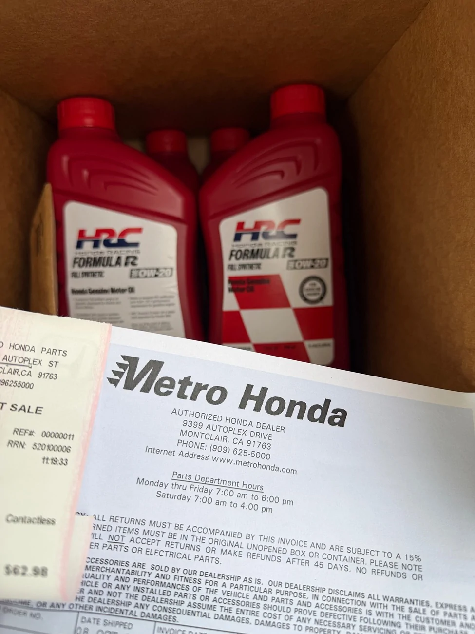 11th Gen Honda Civic Formula R: High-Performance Synthetic Engine Oil by Honda Racing IMG_7298