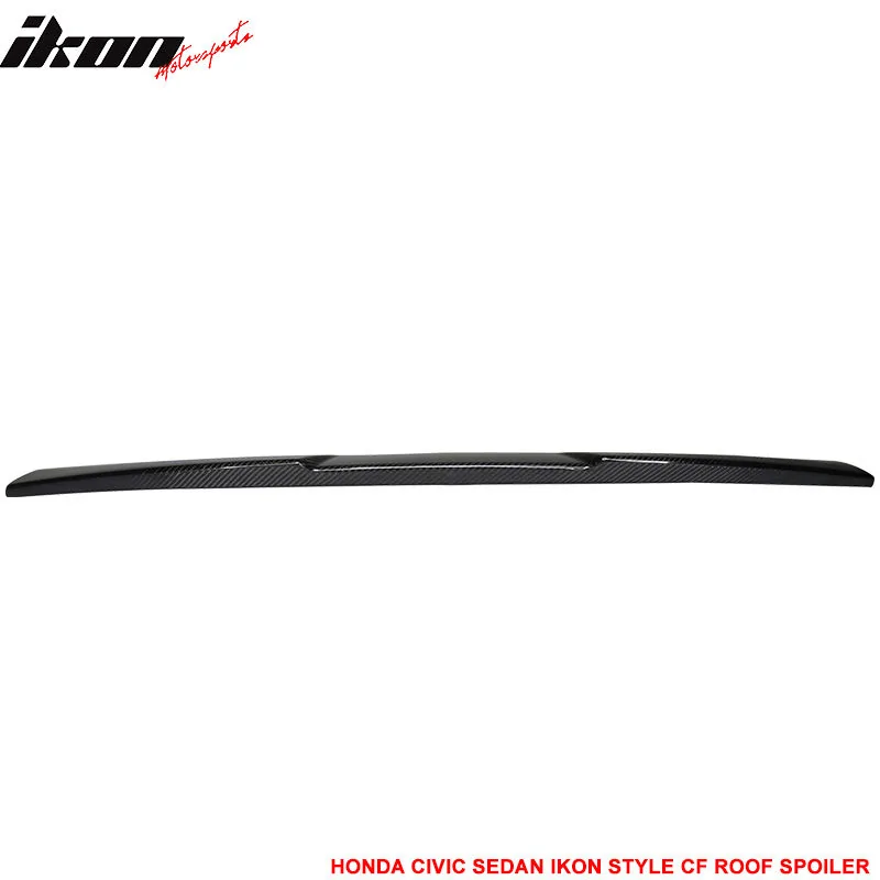 11th Gen Honda Civic 16-17 Civic 10th Gen Sedan - IKON Style Roof Spoiler (Carbon Fiber) - ASR-HC164IK-CF ASR-HC164IK-CF-3