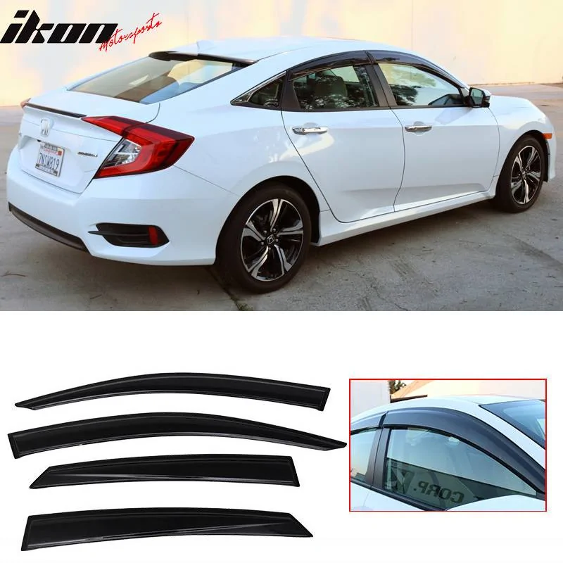 11th Gen Honda Civic 16-17 Civic 10th Gen Sedan - OE Style Window Visor - WD-HC164OE WD-HC164OE-1