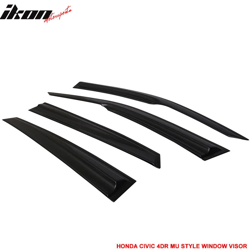 11th Gen Honda Civic 16-17 Civic 10th Gen Sedan - MUGEN Style Window Visor - WD-HC164MU WD-HC164MU-2