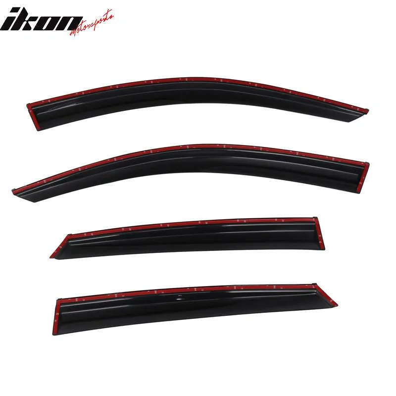 11th Gen Honda Civic 16-17 Civic 10th Gen Sedan - MUGEN V2 Style Window Visor w/Chrome Trim - WD-HC164MU2-CHR WD-HC164MU2-CHR-3