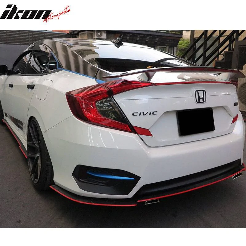 11th Gen Honda Civic 16-17 Civic 10th Gen Sedan - IKON Style Trunk Spoiler (ABS) - AST-U-001-MBA_HC164 2_1