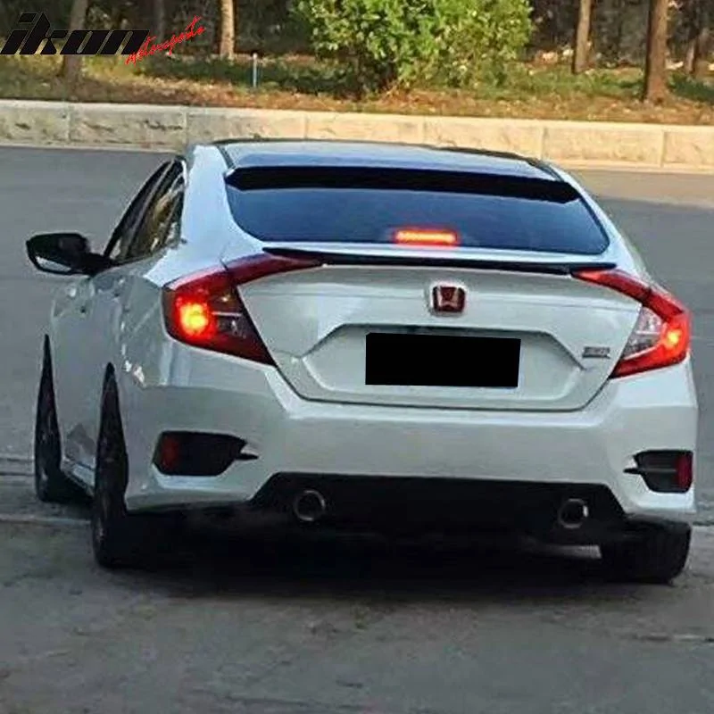 11th Gen Honda Civic 16-17 Civic 10th Gen Sedan - IKON Type 2 Style Trunk Spoiler (ABS) - ASR-HC164IKV2-A ASR-HC164IKV2-A-4