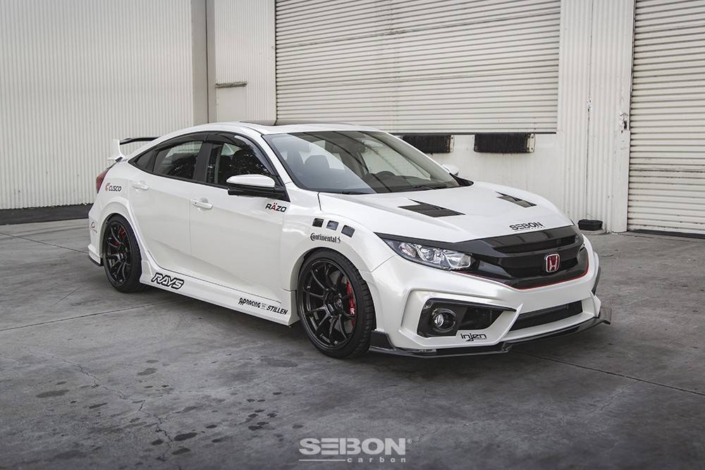 11th Gen Honda Civic New Seibon Carbon Fiber Hood | CF Roof | Roof Fin Spoiler HD16HDCV-TS6
