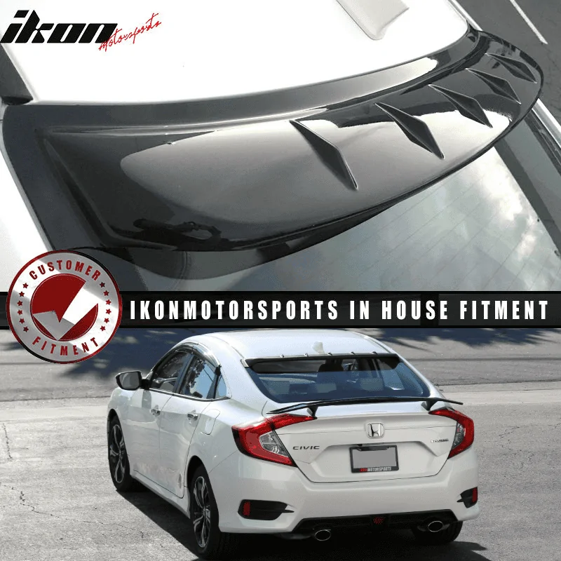 11th Gen Honda Civic 16-17 Civic 10th Gen Sedan - Roof Spoiler Window Visor - WDR-HC164IK WDR-HC164IK-2