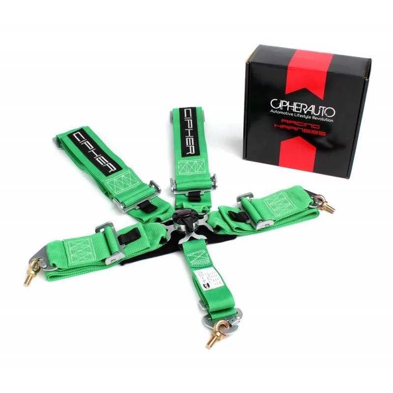 11th Gen Honda Civic Cipher 5 Point 3" Camlock Racing Harness - SFI 16.1 - Various Colors CPA4005GN-800x800