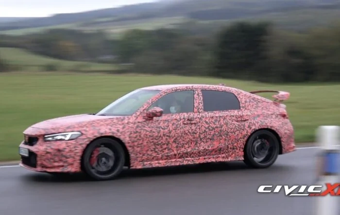 ? 3+ Minutes of 2022 Civic Type R Footage - From Nurburgring Grounds. Hood vents revealed!