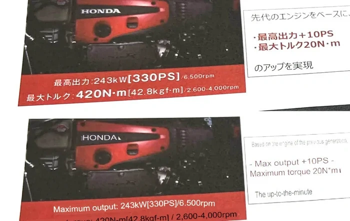 316 HP / 310 lb-ft Power Figures Leaked For FL5 2023 Civic Type! (via Brochure)
