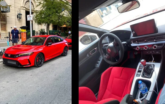 Sat in Rallye Red FL5 Civic Type R and took interior pics