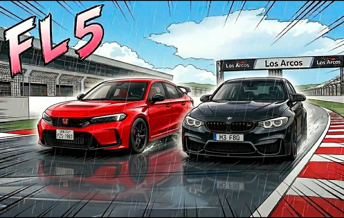 FL5 Keeping Up With Porsche & BMW Track Cars at Los Arcos